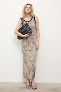 Answear.LAB sukienka kolor beżowy maxi prosta