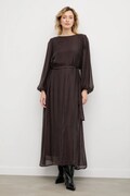 Answear.LAB sukienka kolor brązowy maxi oversize