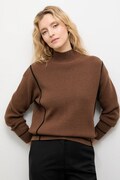Answear.LAB sweter z kaszmirem damski kolor brązowy z półgolfem