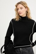 Answear.LAB sweter z kaszmirem damski kolor czarny z półgolfem