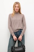 Answear.LAB kasmír pulóver könnyű, bézs, garbónyakú