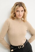 Answear.LAB sweter z kaszmirem damski kolor beżowy