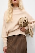 Answear.LAB sweter z kaszmirem damskie kolor beżowy z półgolfem