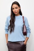 Answear.LAB sweter wełniany damski kolor niebieski lekki