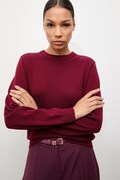 Answear.LAB sweter wełniany damski kolor bordowy lekki