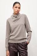 Answear.LAB sweter wełniany damski kolor brązowy lekki