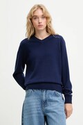 Answear.LAB sweter wełniany damski kolor granatowy lekki