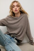 Answear.LAB sweter wełniany damski kolor brązowy lekki