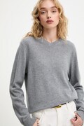 Answear.LAB sweter wełniany damski kolor szary lekki