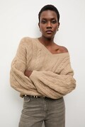 Answear.LAB sweter z dodatkiem wełny damski kolor brązowy
