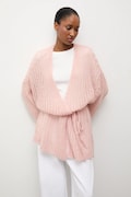 Answear.LAB kardigan z dodatkiem wełny damski kolor różowy lekki