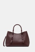 Kožená kabelka Answear.LAB bordová farba