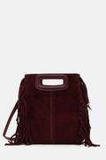 Answear.LAB torebka zamszowa kolor bordowy