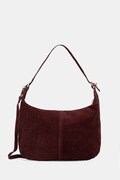 Answear.LAB torebka zamszowa kolor bordowy