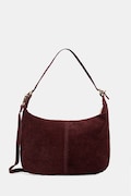 Answear.LAB torebka zamszowa kolor bordowy