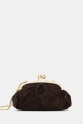 Answear.LAB kopertówka zamszowa kolor brązowy