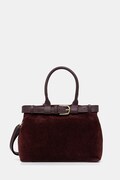 Answear.LAB torebka zamszowa kolor bordowy