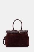 Answear.LAB torebka zamszowa kolor bordowy