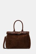 Answear.LAB torebka zamszowa kolor brązowy