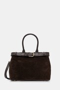 Answear.LAB torebka zamszowa kolor brązowy