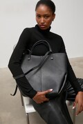 Answear.LAB shopper torba ženska usnjena črna
