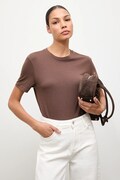 Answear.LAB t-shirt damski kolor brązowy