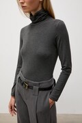 Answear.LAB longsleeve damski bawełniany z elastanem szary