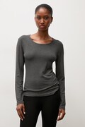 Answear.LAB longsleeve damski bawełniany z elastanem szary