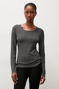 Answear.LAB longsleeve damski bawełniany z elastanem szary