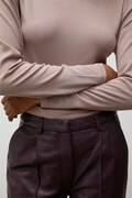 Answear.LAB body damskie bawełniane z elastanem brązowe