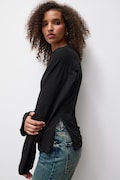 Answear.LAB longsleeve damski bawełniany czarny