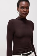 Answear.LAB longsleeve damski z modalu brązowy