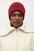 Answear.LAB czapka beanie damska z dodatkiem wełny czerwona