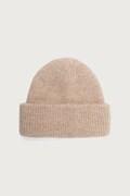 Answear.LAB czapka beanie damska wełniana z dodatkiem kaszmiru beżowa