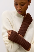 Answear.LAB rękawiczki mitenki damskie wełniane brązowe