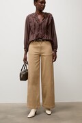 Answear.LAB jeansy wide leg damskie brązowe
