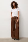 Answear.LAB jeansy wide leg damskie brązowe