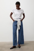 Answear.LAB jeansy wide leg damskie granatowe