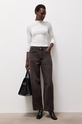 Answear.LAB jeansy boyfriend damskie brązowe