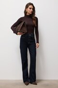 Answear.LAB jeansy straight damskie granatowe