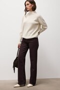 Answear.LAB jeansy straight damskie brązowe