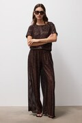 Answear.LAB spodnie damskie brązowe high waist
