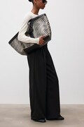 Answear.LAB spodnie damskie z wiskozą czarne high waist