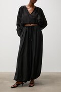 Answear.LAB spodnie damskie z lyocellem czarne high waist