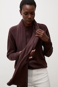 Answear.LAB sweter damski z wełny merino z szalem brązowy