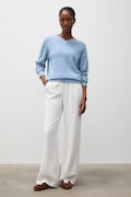 Answear.LAB sweter damski z wełny merino niebieski
