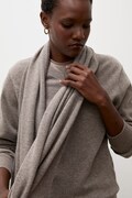 Answear.LAB sweter damski z wełny merino z szalem brązowy