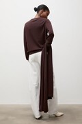 Answear.LAB sweter damski wełniany brązowy