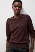 Answear.LAB sweter damski z wełny merino brązowy