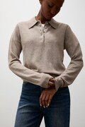Answear.LAB sweter damski z wełny merino brązowy
